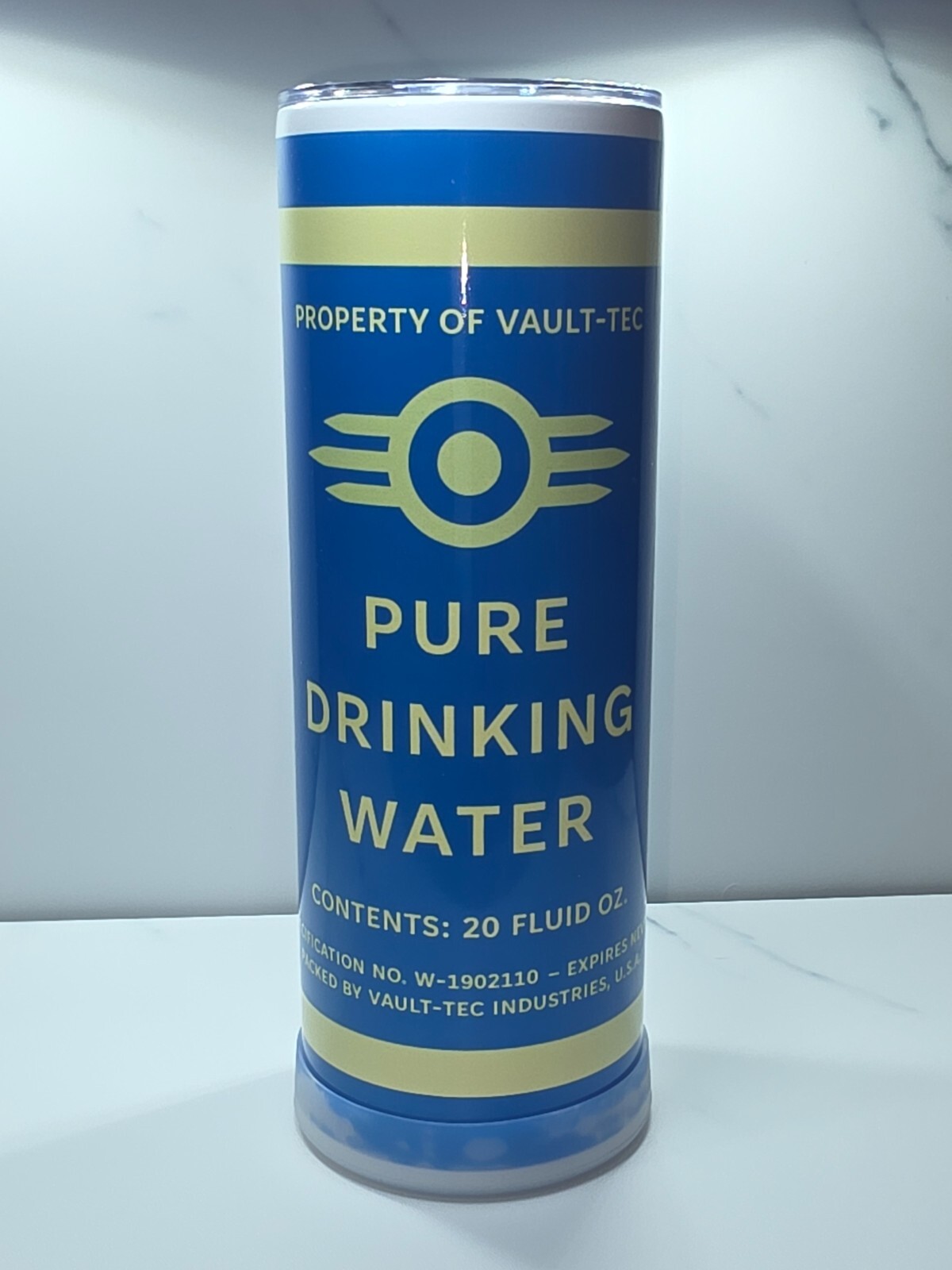 Fallout Vault-Tec Pure Drinking Water 20 Oz. Tumbler w/Metal Straw - FIVE STYLES