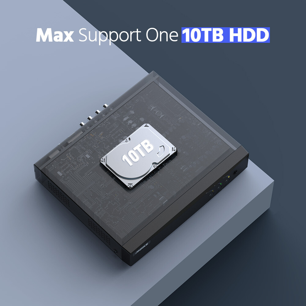 ANNKE H.265+ 5in1 8CH 5MP Lite Security DVR Video Recorder Motion Alert Remote