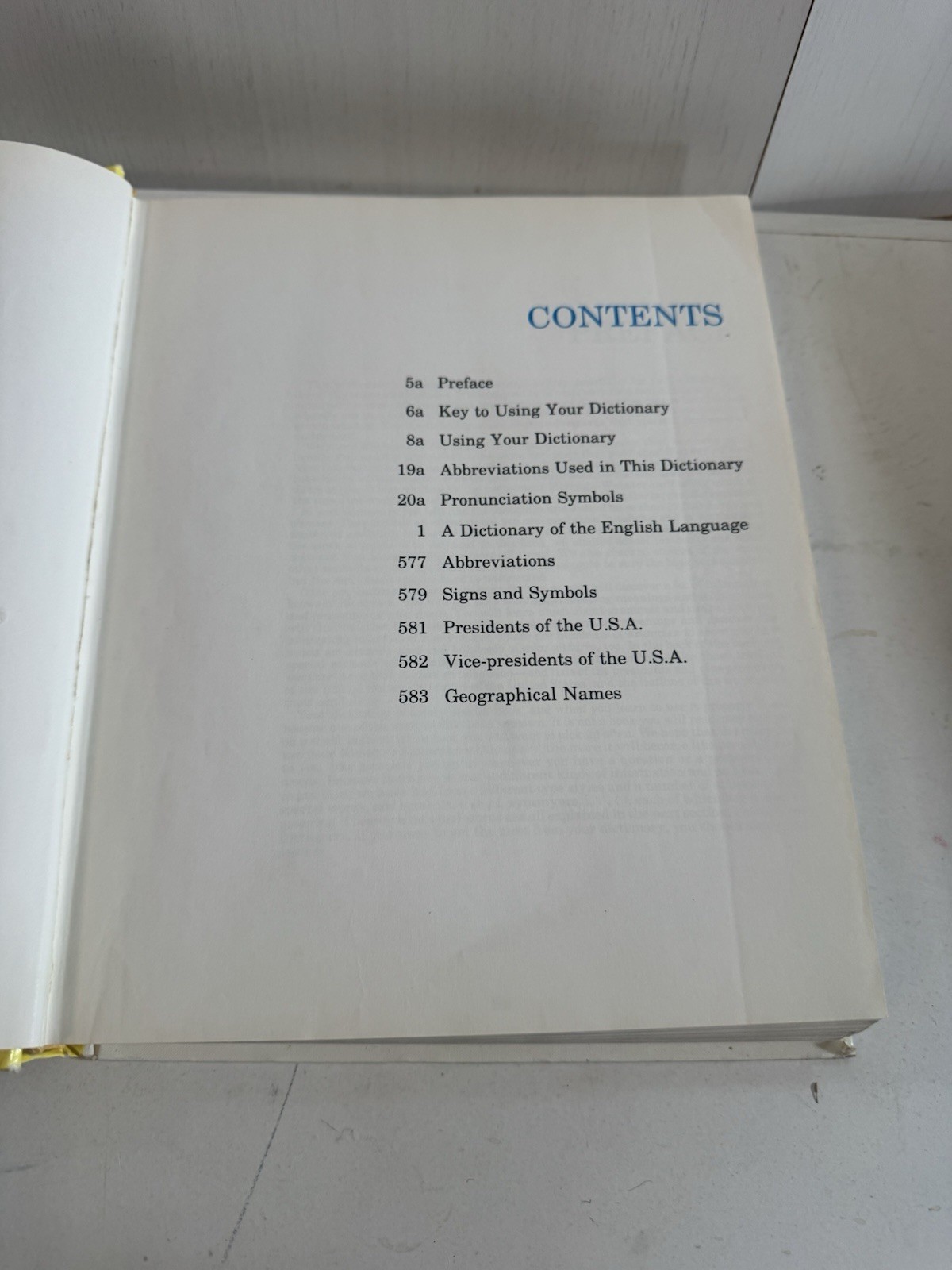 Webster's Elementary Dictionary 1980 Yellow Cover