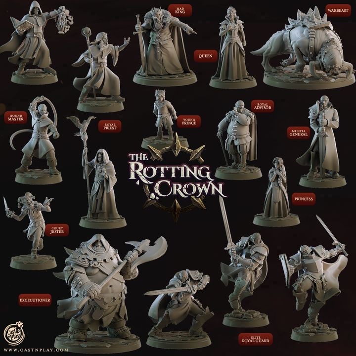 Court Jester | The Rotting Crown | Resin Miniatures Fantasy Medieval 3d Print