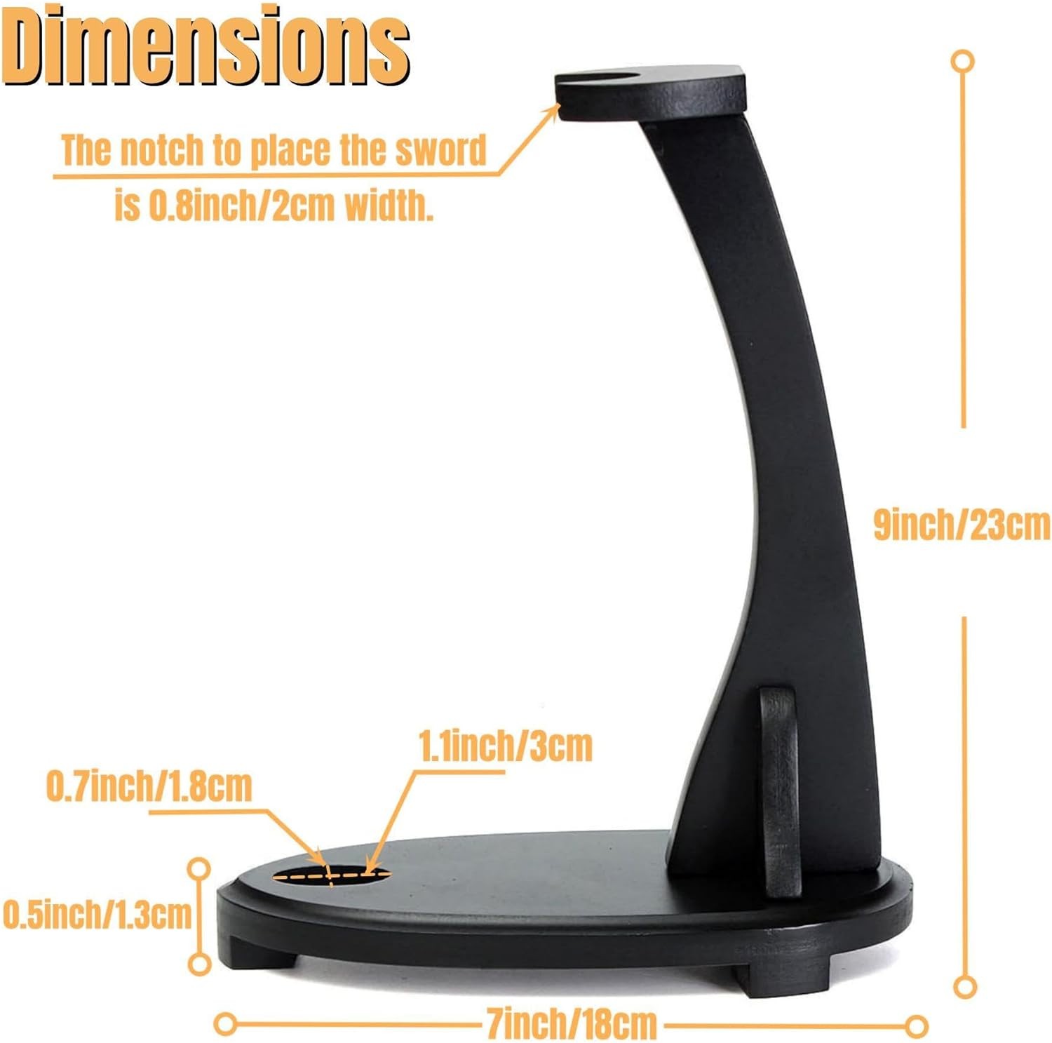 Eforlife Sword Stand Vertical Samurai Katana Tanto Holder Small