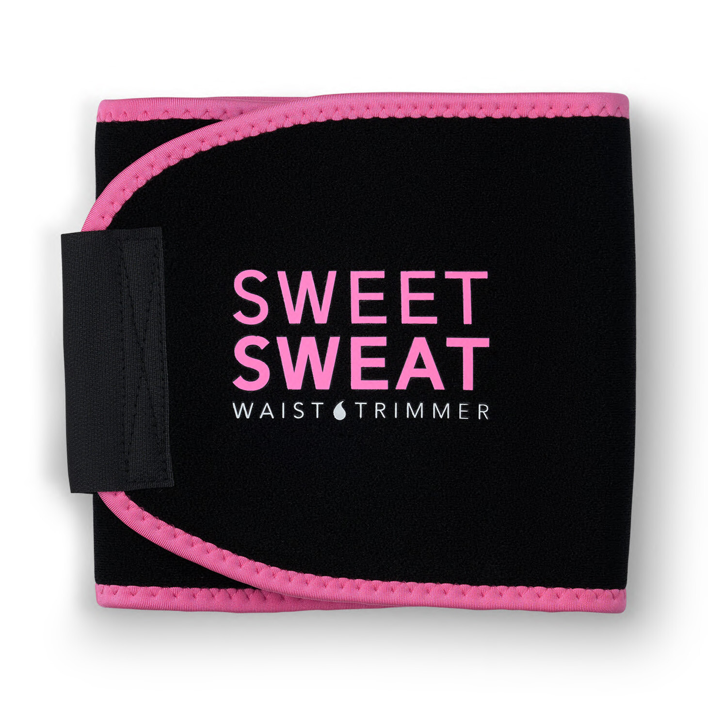 Sweet Sweat Waist Trimmer Band (Women & Men) - Trainer Belt - Black Pink Size S