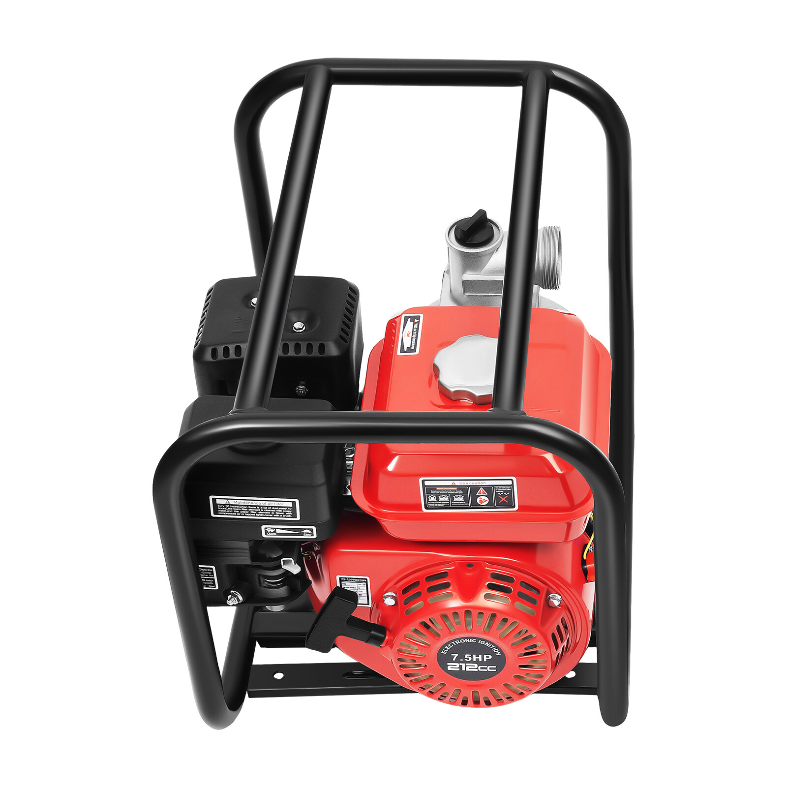 7.5 HP 2" Portable Gas-Powered Semi-Trash Water Pump Gasoline Water Pump 212CC