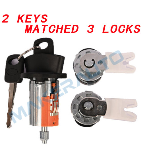 Ignition & Door Lock Cylinder For 1997-2007 Ford F150 F250 F350 F450 KEYED ALIKE