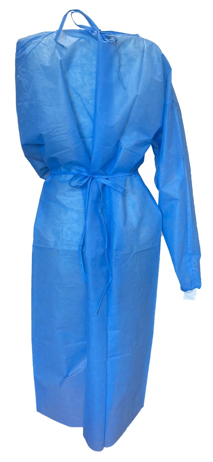 Isolation Gown SMS Knit Cuff Disposable Medical/Dental,30gsm, Blue (100 pcs)