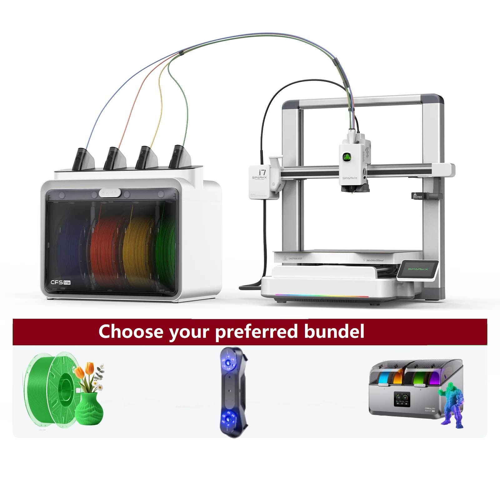 Creality SPARKX i7 3D Printer & SpacePi X4L/Cr-Scan Ferret Pro/Otter/Raptor LOT
