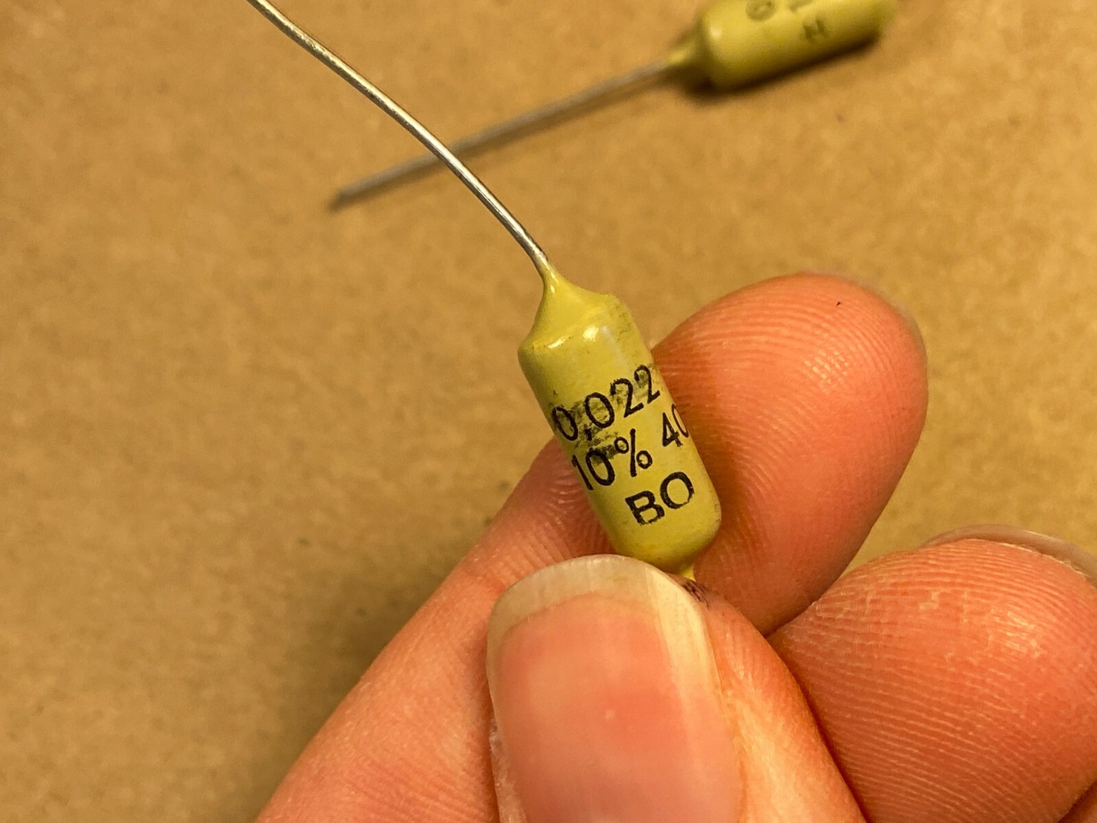 5 NOS Vintage Mullard .022 uf 400v Mustard Capacitors TESTED Epiphone Marshall