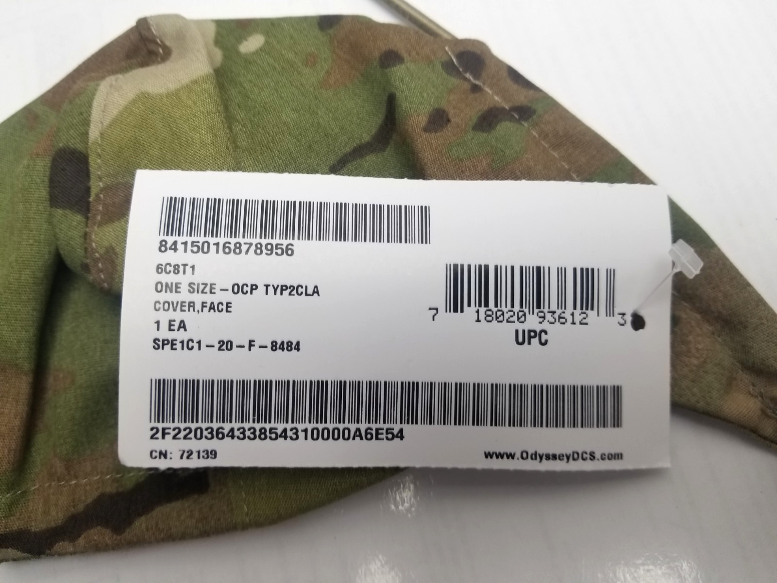 Lot of (6) SIX TWO USGI Issue M9 ReadyOne OCP Face Cover Type II - NEW