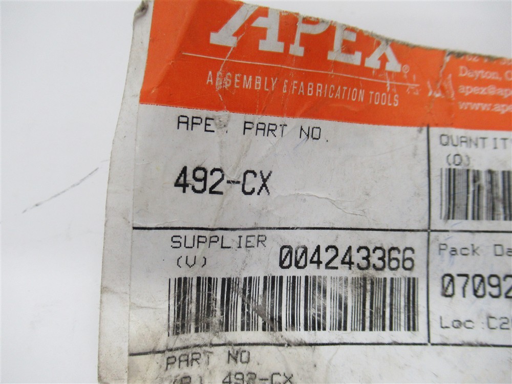 Apex 492-CX , #2 Phillips 1/4" Hex Power Drive Bit , 6" OAL (PK 5)