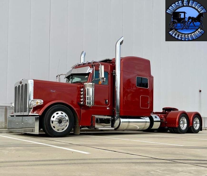 Rollin low Peterbilt 12" x 8" reverse bowtie visor 14 gauge 304 s.s. 379 389