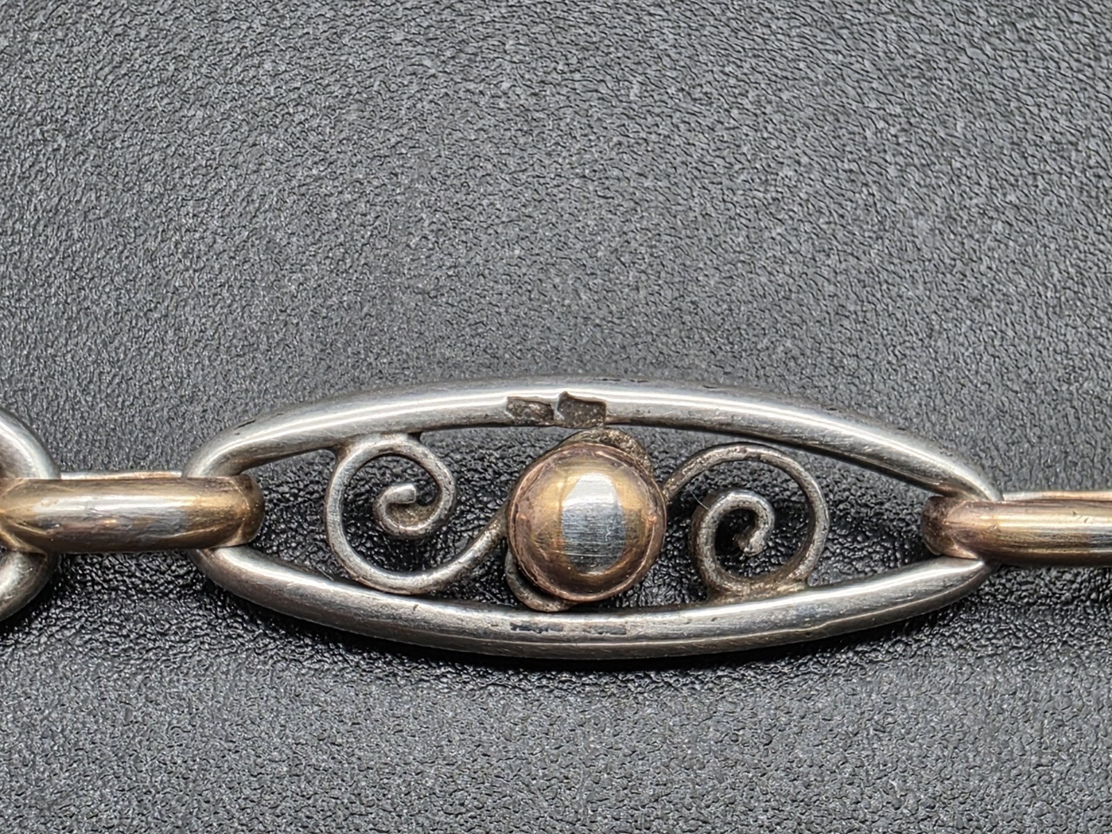 Antique Belle Époque Gilt Silver Pocket Watch Chain Albertina France c1900