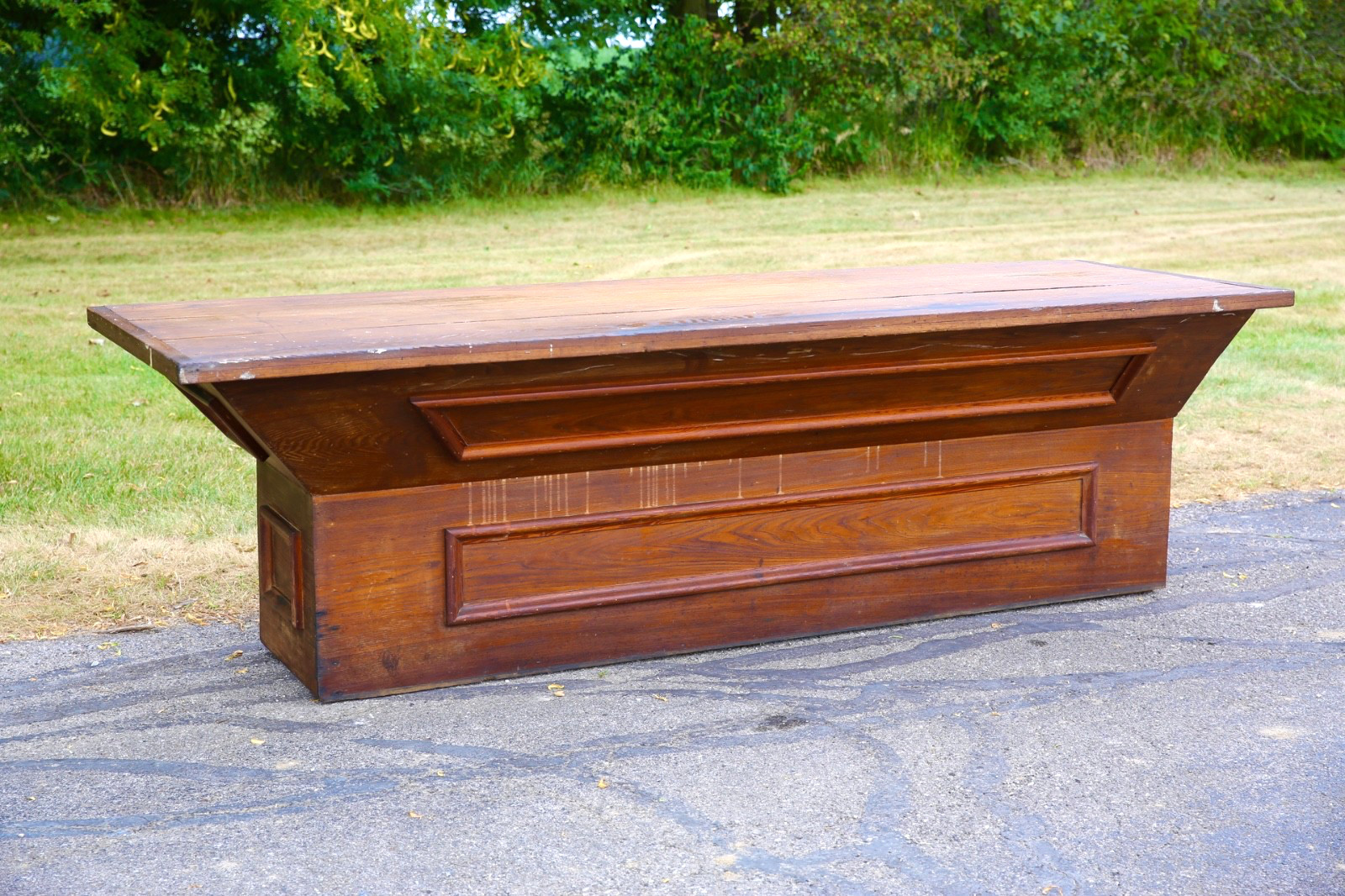 Antique store counter wood bar kitchen island countertop vintage industrial
