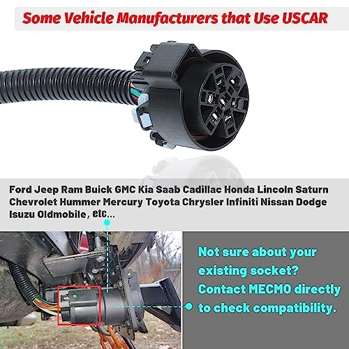 55384 Replacement USCAR 7 Pin to 4 Pin Trailer Harness for Installing