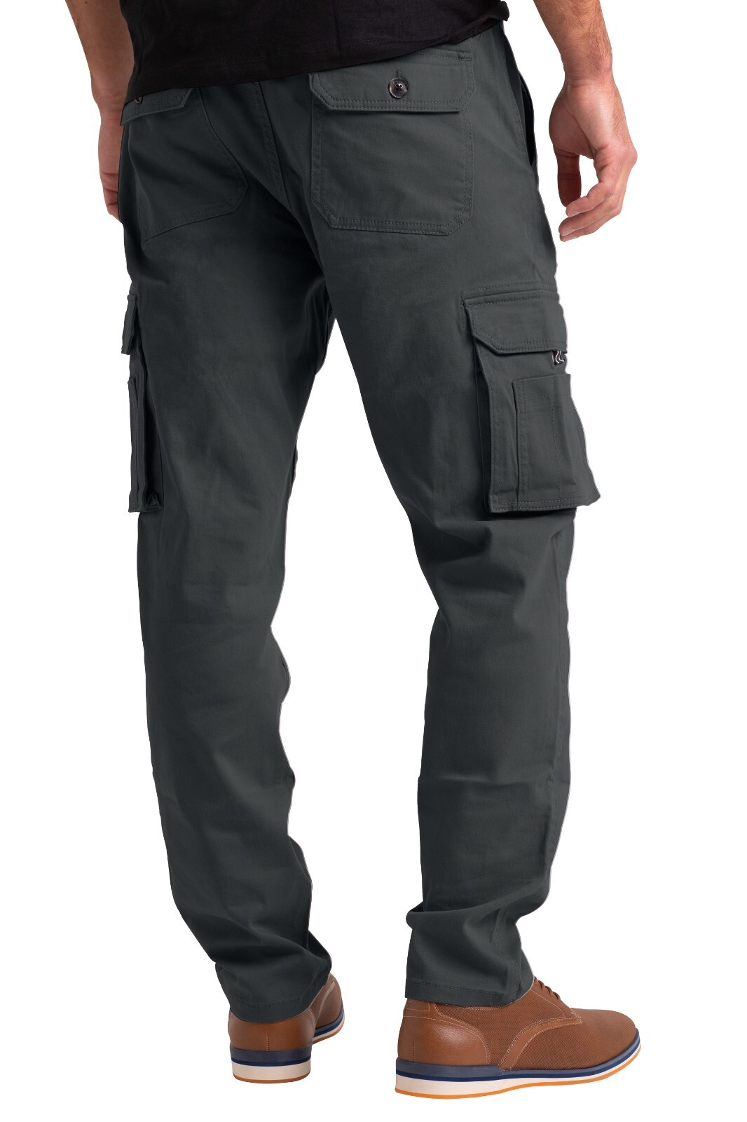 Men's Flex Cargo Trousers Heavy Duty Stretch Casual Pants