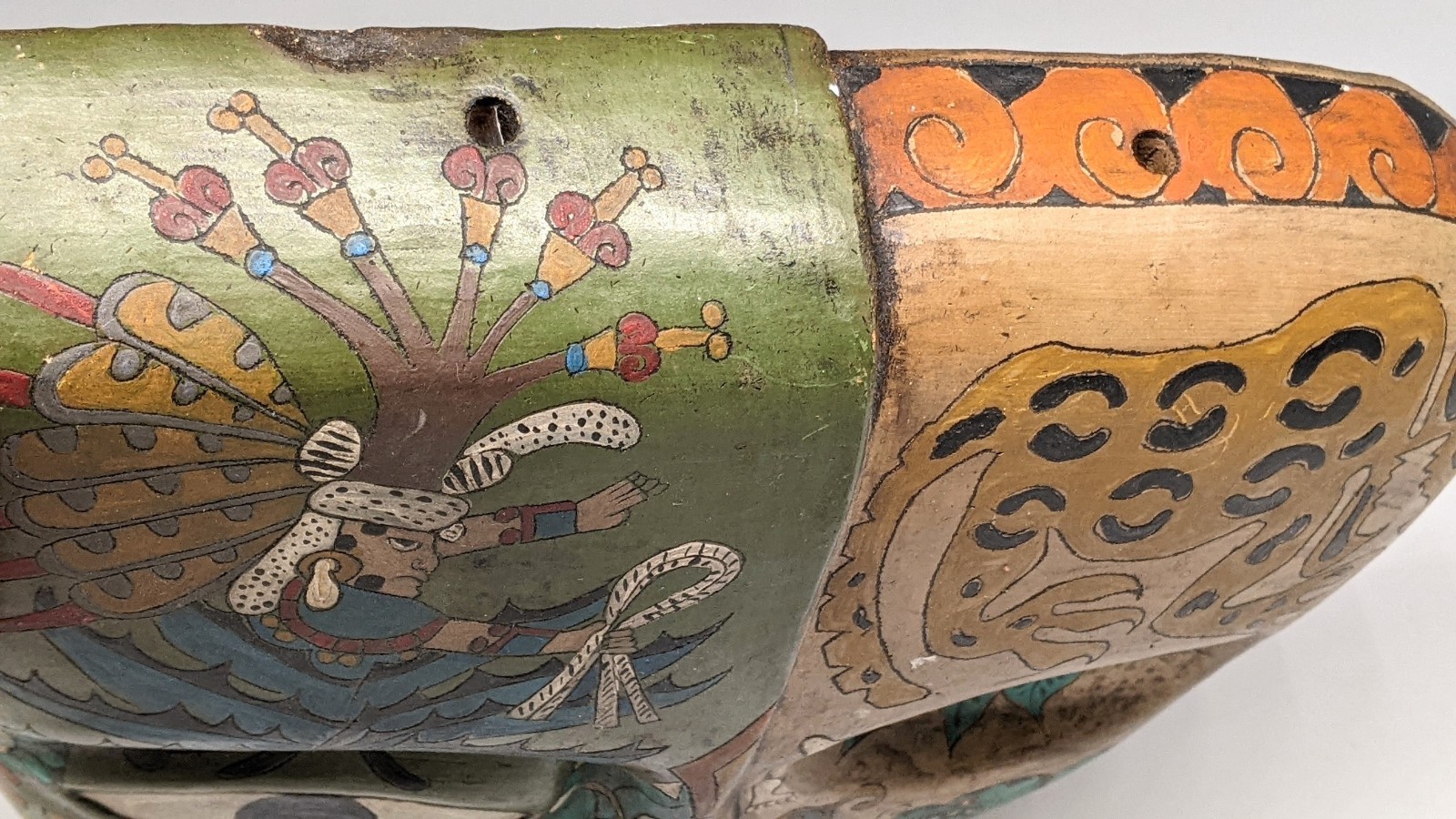 Mexican Mayan Life and Death clay mask