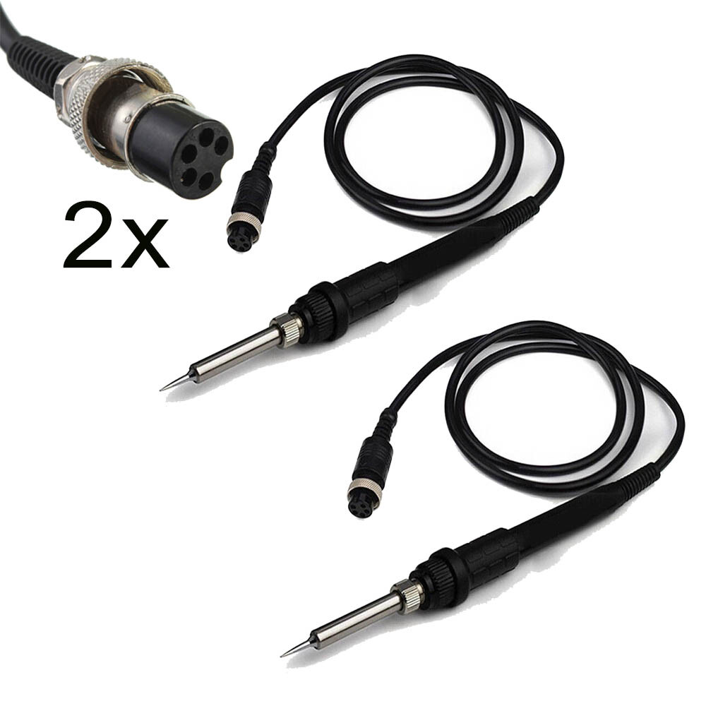 2pcs For HAKKO IND008 907 ESD 936 Soldering Station Iron Handle 5-Pin Hole 24V