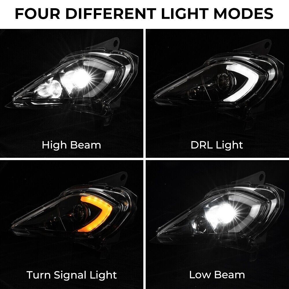 2PCS LED Headlights Set Head Lamps for 2006-2024 YAMAHA YFZ 450 RAPTOR 700 700R