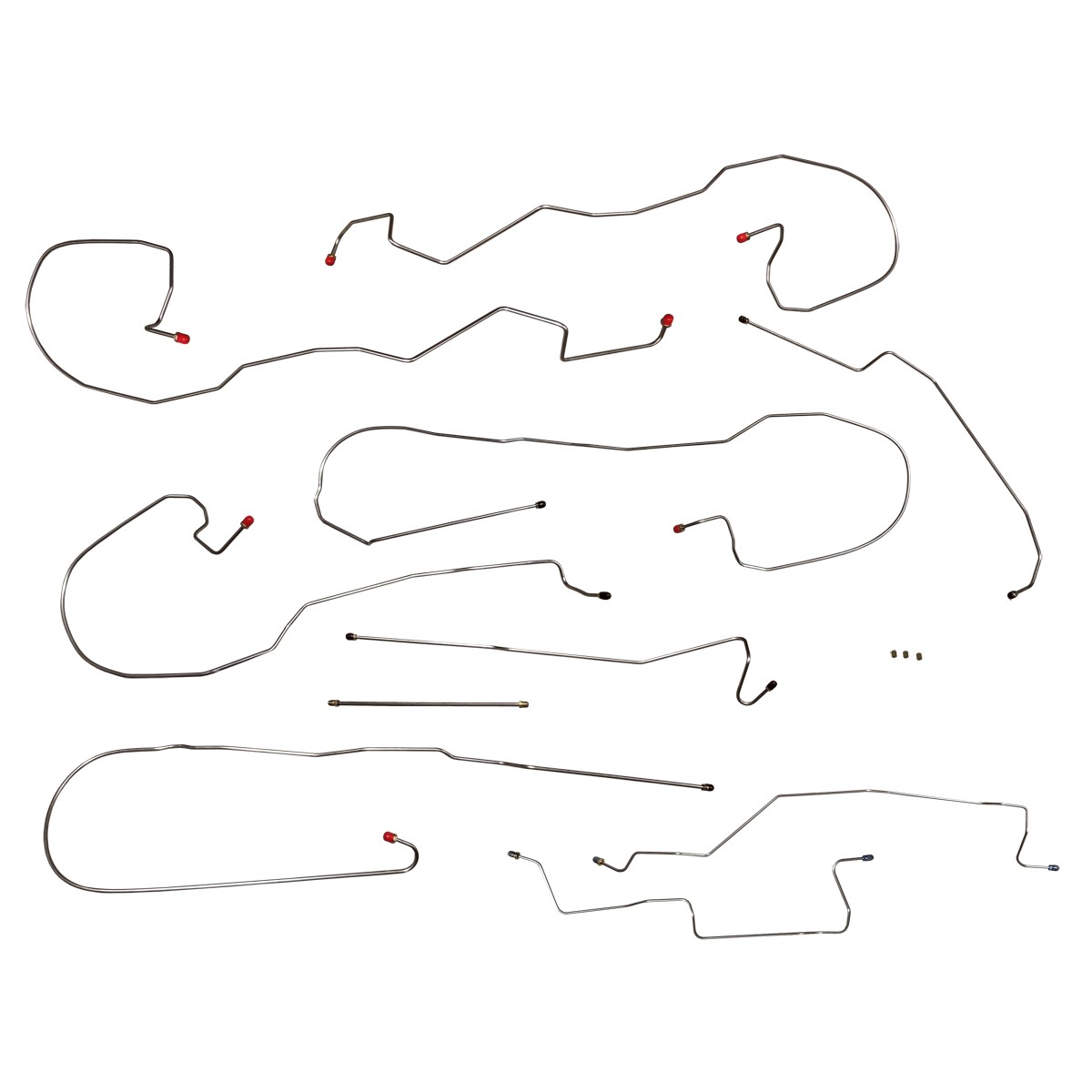 2005-07 Silverado Sierra 1500 4WD Extended Cab Brake Line Kit Stainless Steel