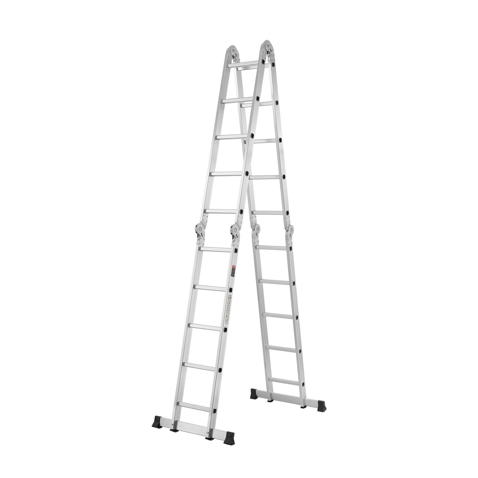 Multi-Purpose Folding Ladder 7-in-1 5 Step 19ft Reach Height Metal