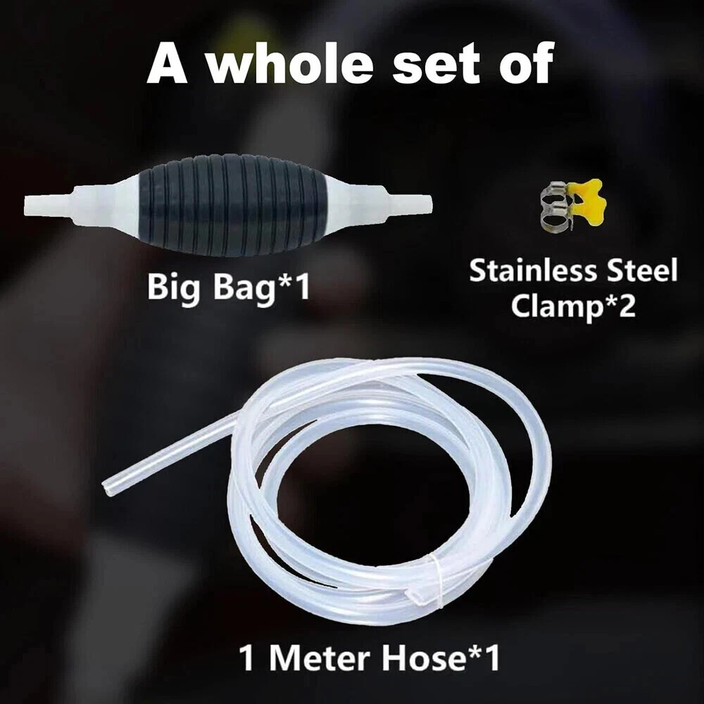 Siphon Hose Hand Pump Portable Manual Fuel Transfer Pump