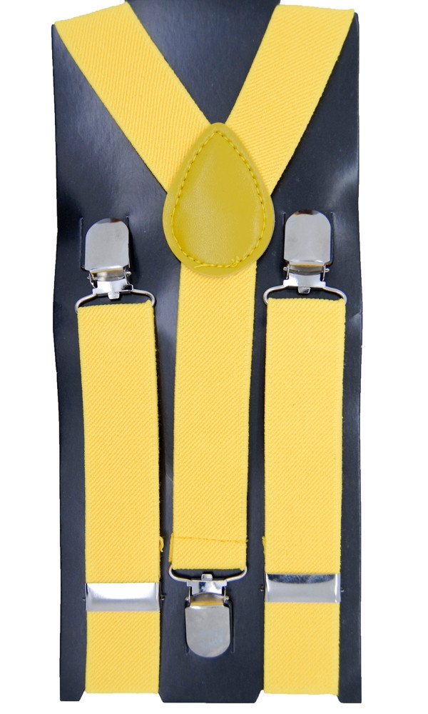 Babies, Boys, and Girls Clip-on "Yellow" Y-Back Children Elastic Suspender