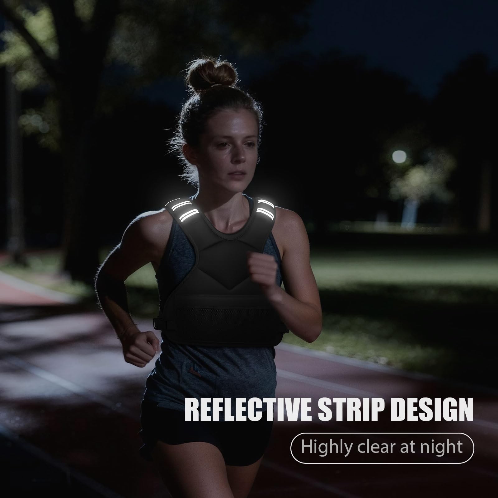 Adjustable Weighted Vest for Women Men, 4-10lb Vest with 6 Ironsand Weights, ...