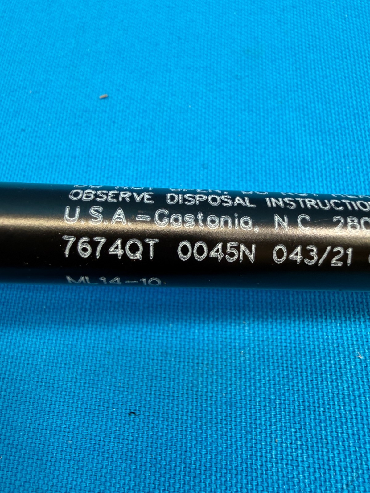 Set of 2 - Stabilus 7674QT Master-Lift High Pressure Liftgate Strut ML14-10