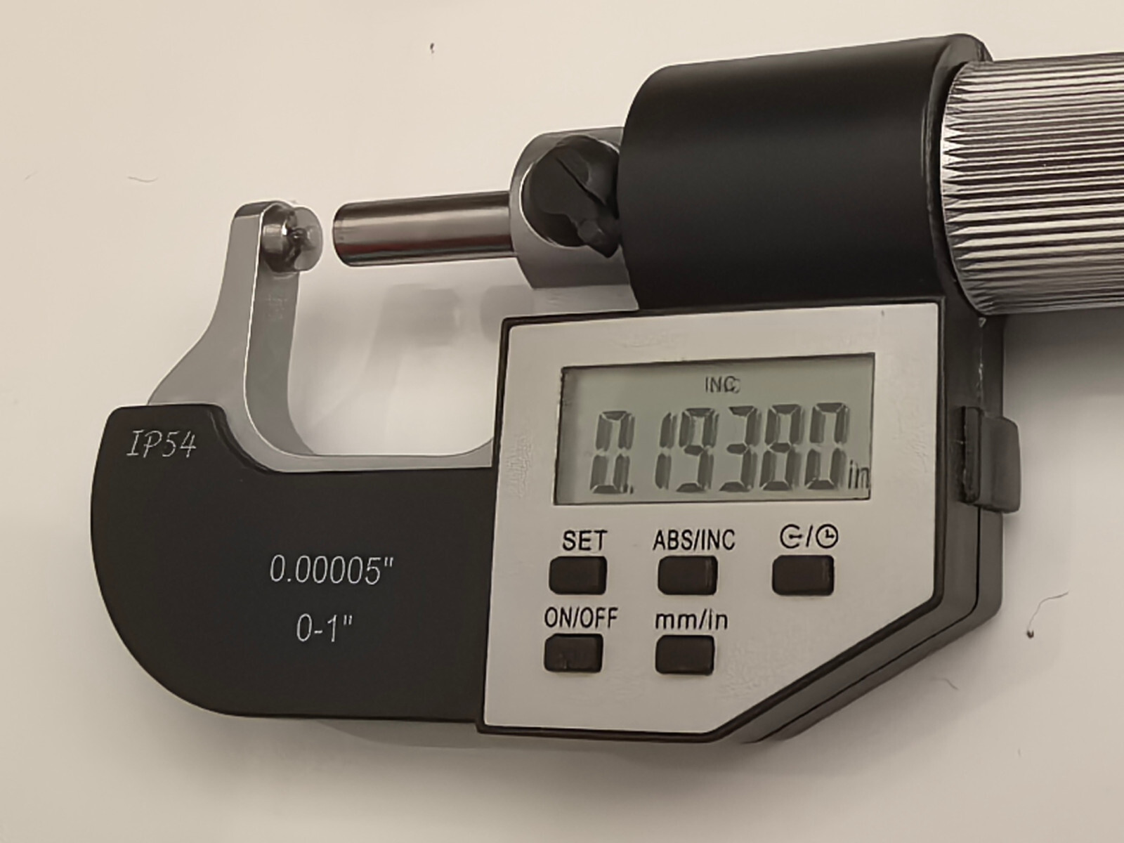 mhc, ELECTRONIC MICROMETER, 0-1" x 0.00005" / 0-25mm, IP54, BALL ANVIL #600-7721