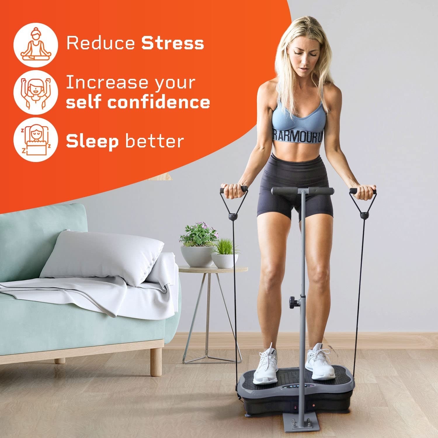 Lifepro Vibration Plate Exercise Machine with Magnetic Acupoints Whole Full Body