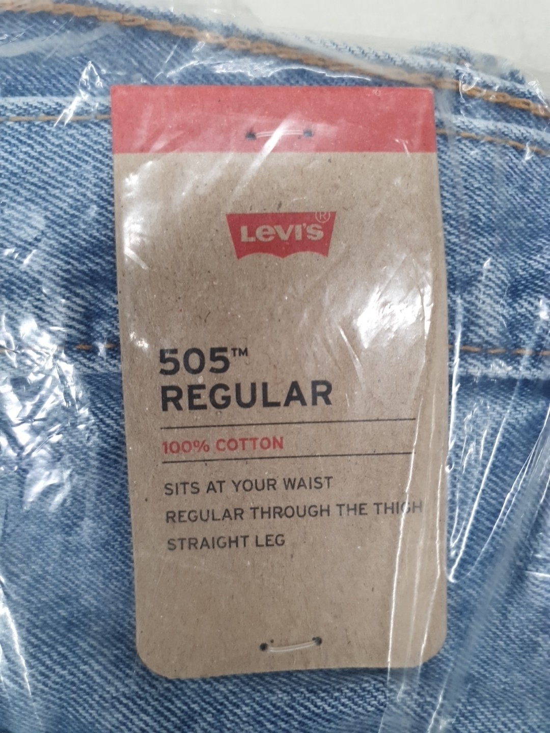 Levi's Men's 505 Regular Fit Denim Jeans Light Stonewash Size 36X34 NWT