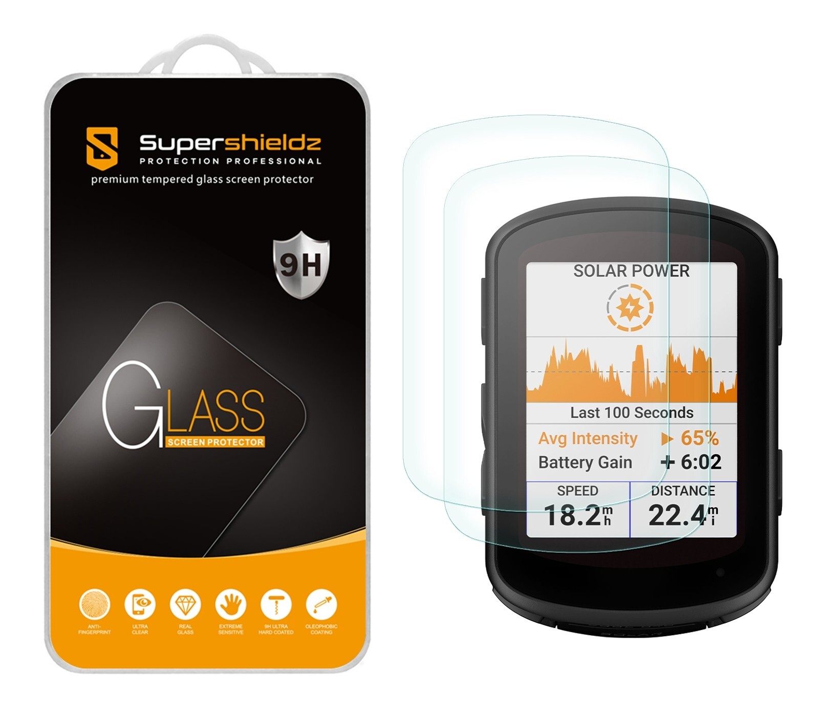 2X Supershieldz Tempered Glass Screen Protector for Garmin Edge 840/ 540