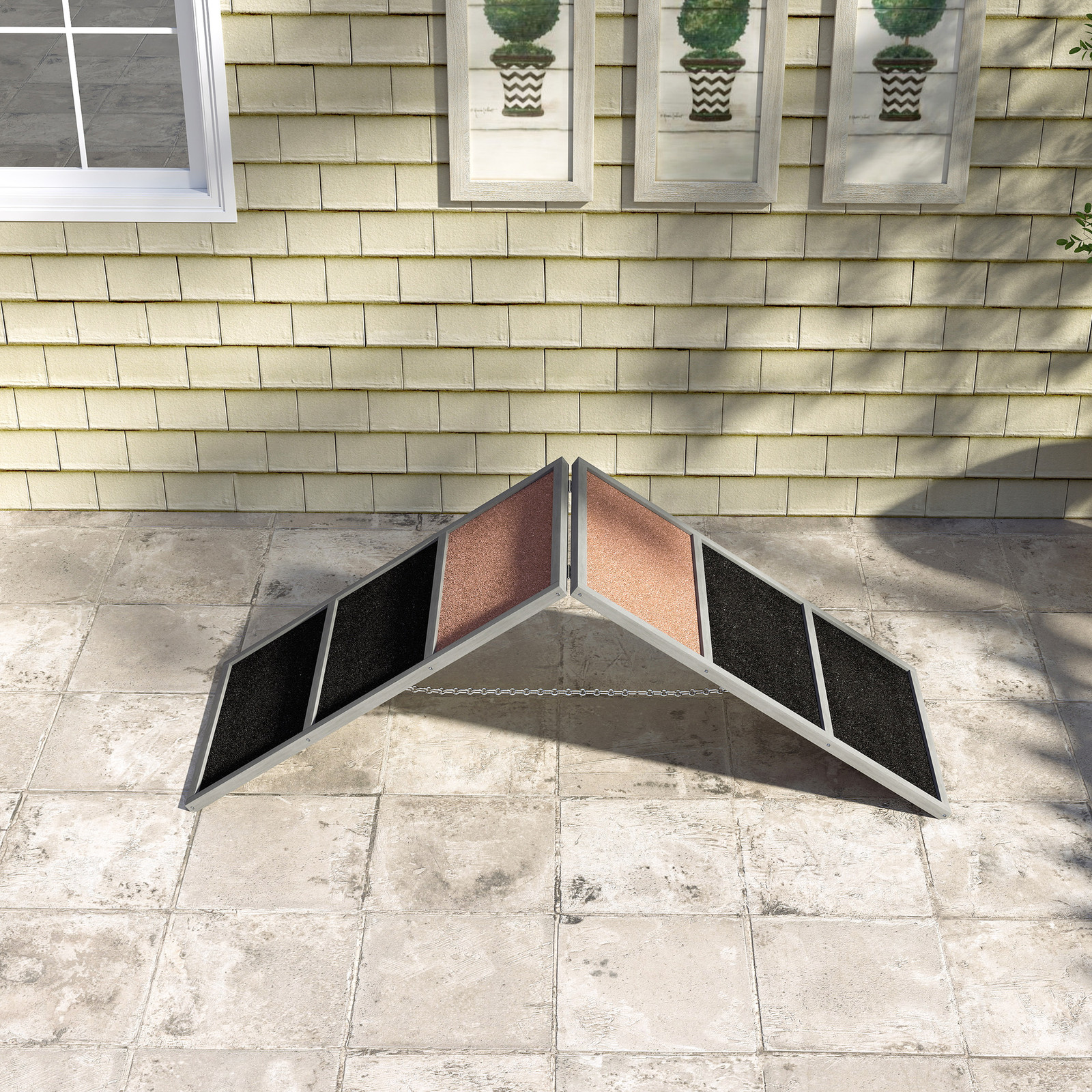 PawHut Dog Agility Equipment Ramp with Non-slip Surface, A-frame, Gray