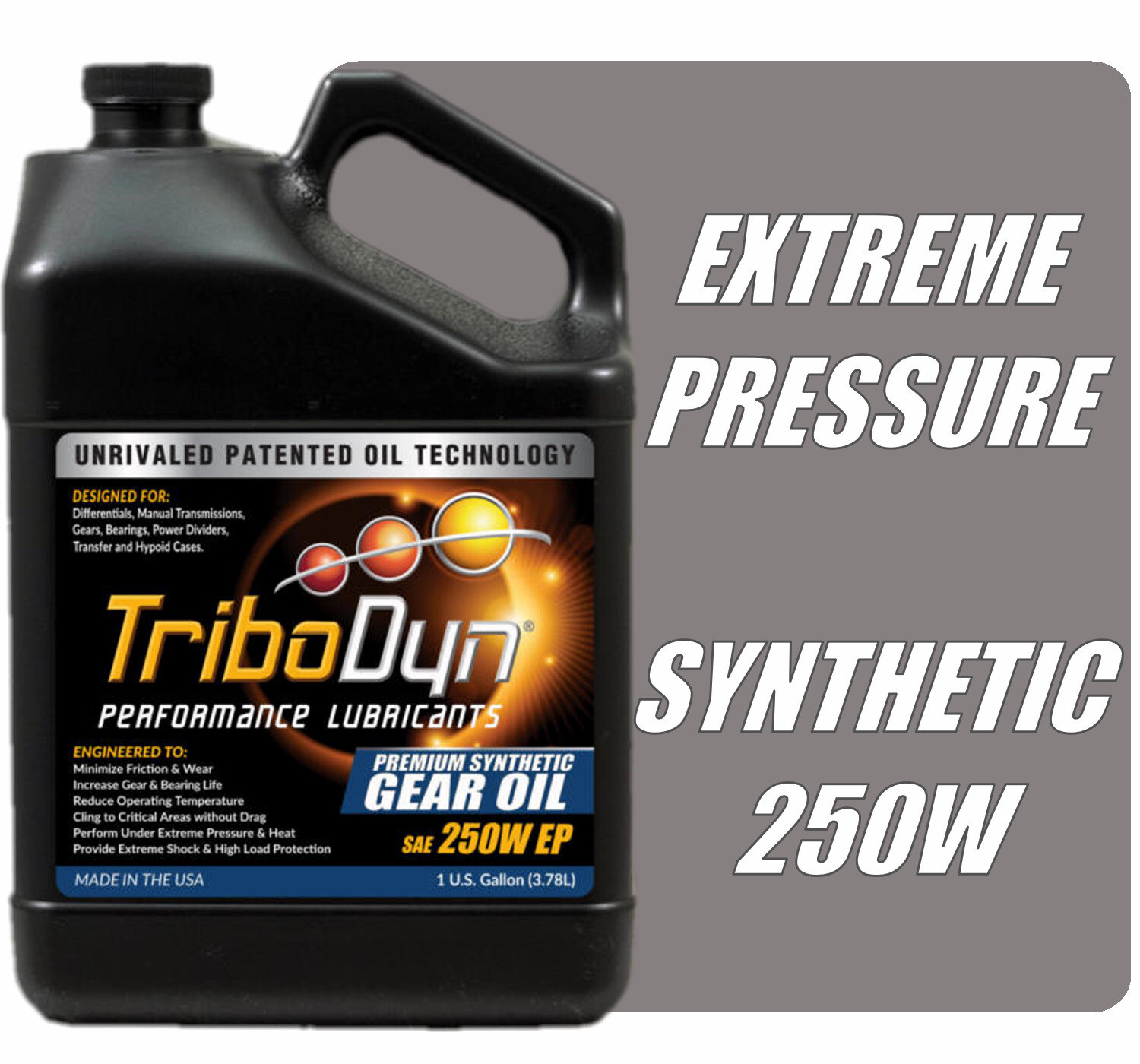 TriboDyn Full Synthetic SAE 250W Gear Oil with Ceramic Coating - Free Shipping