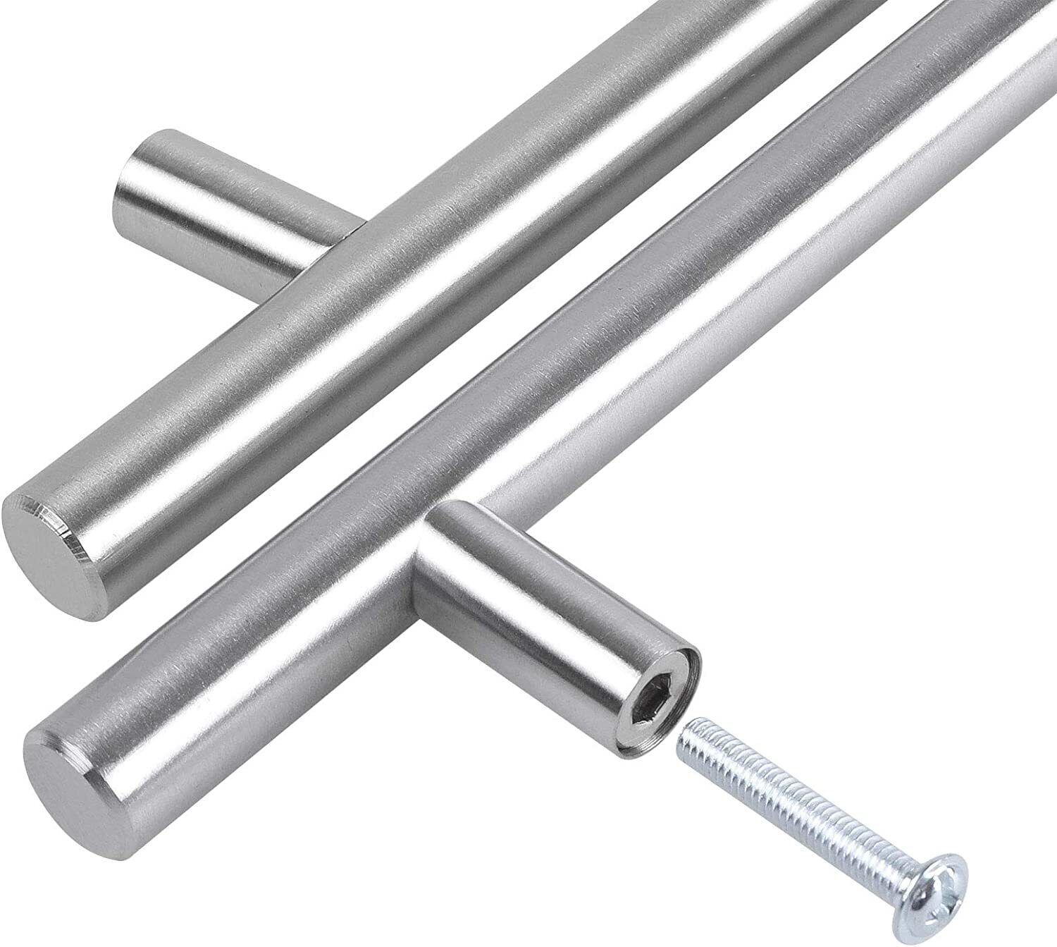 2"-16" Brushed Nickel Kitchen Cabinet Drawer Handles Bar Pulls Stainless Steel