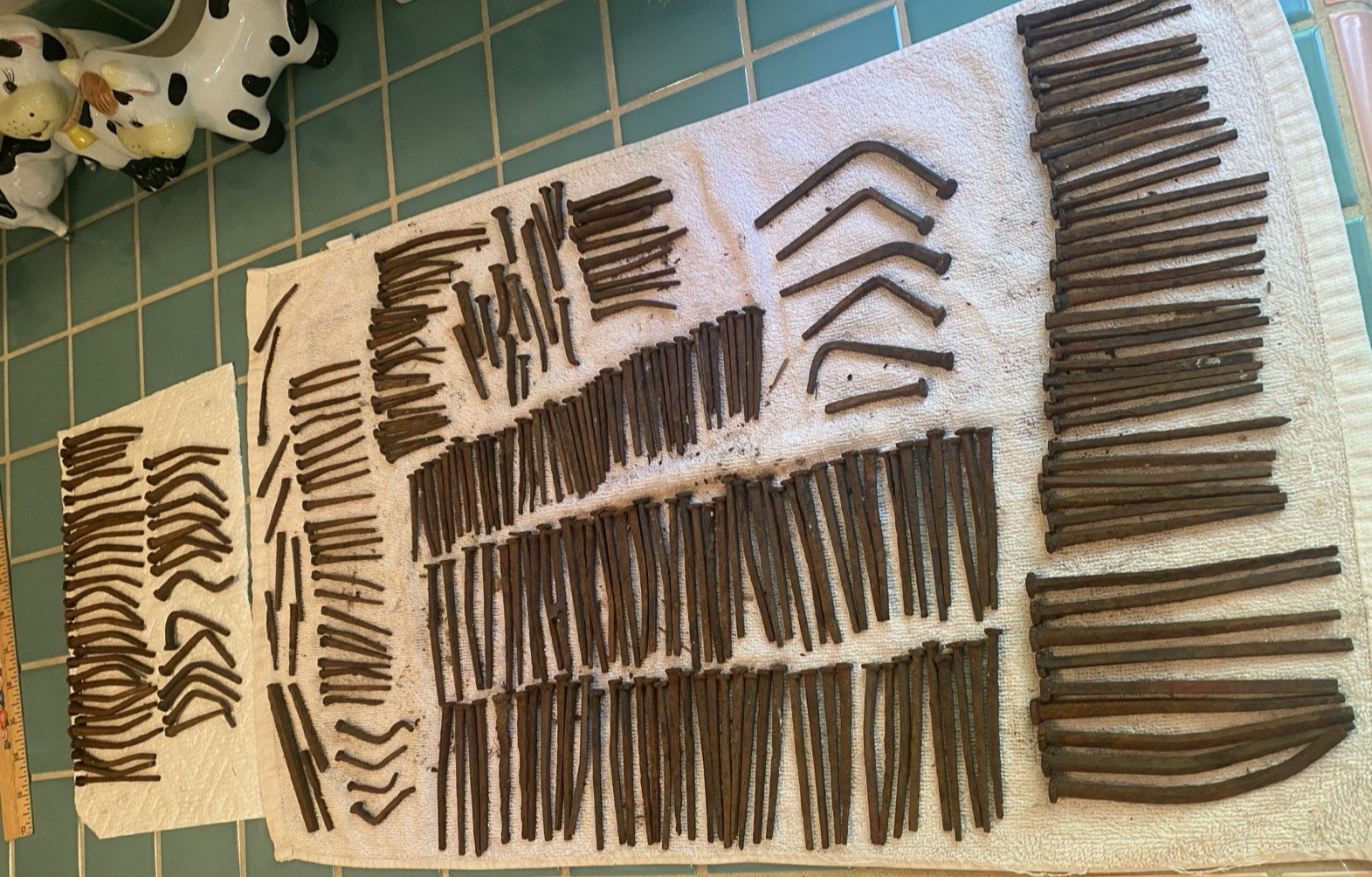 Antique Vtg Square Nails Lot 1 1/2” To 3” Almost 4#