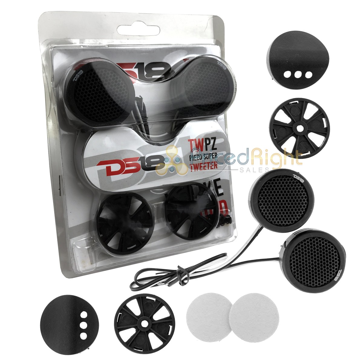 DS18 TWPZ 1" Inch Mirco Dome Tweeters 4 Ohms 80 Watts Max Built In Crossover