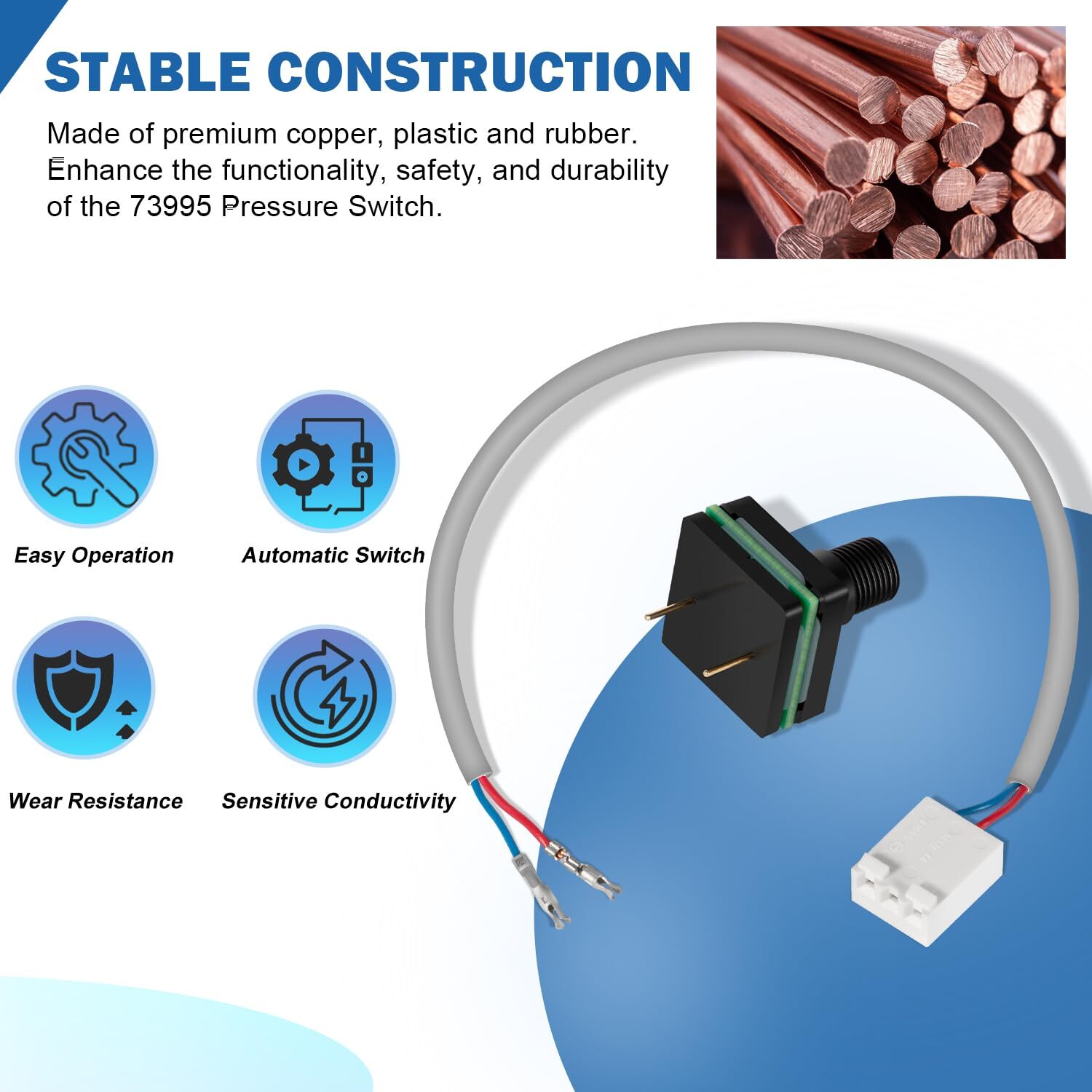 Pressure Switch 73995 for Caldera Vacanza,Hot Spring Hotspot/ Solana 2006-curre