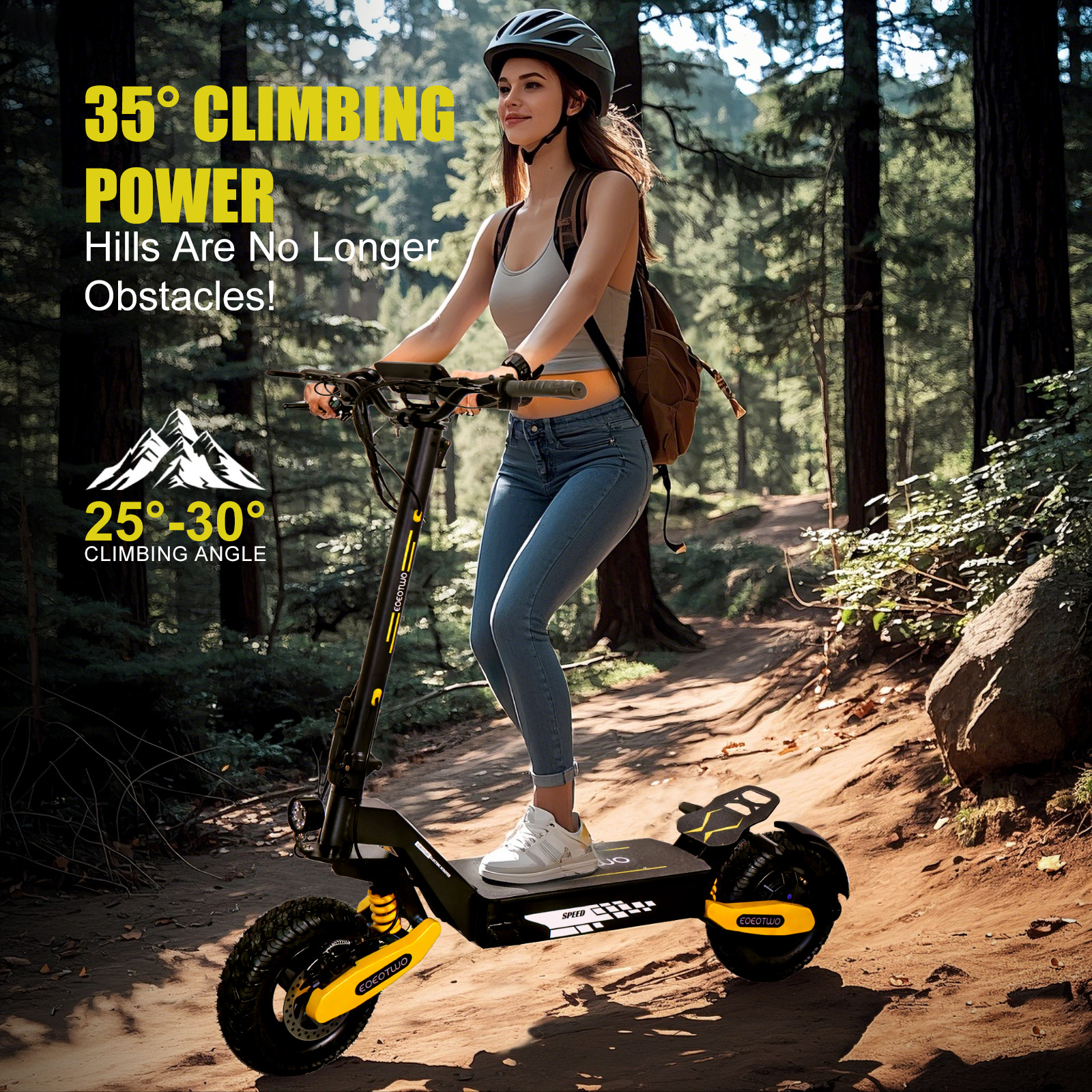 1200W Electric Scooter for Adult 48V13AH 28MPH 11'' Off-road Commuting E-Scooter