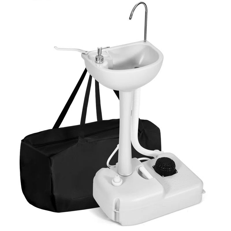 Portable Sink Camping Hand Washing Station w/4.5 GAL Wash Basin Stand &Carry Bag
