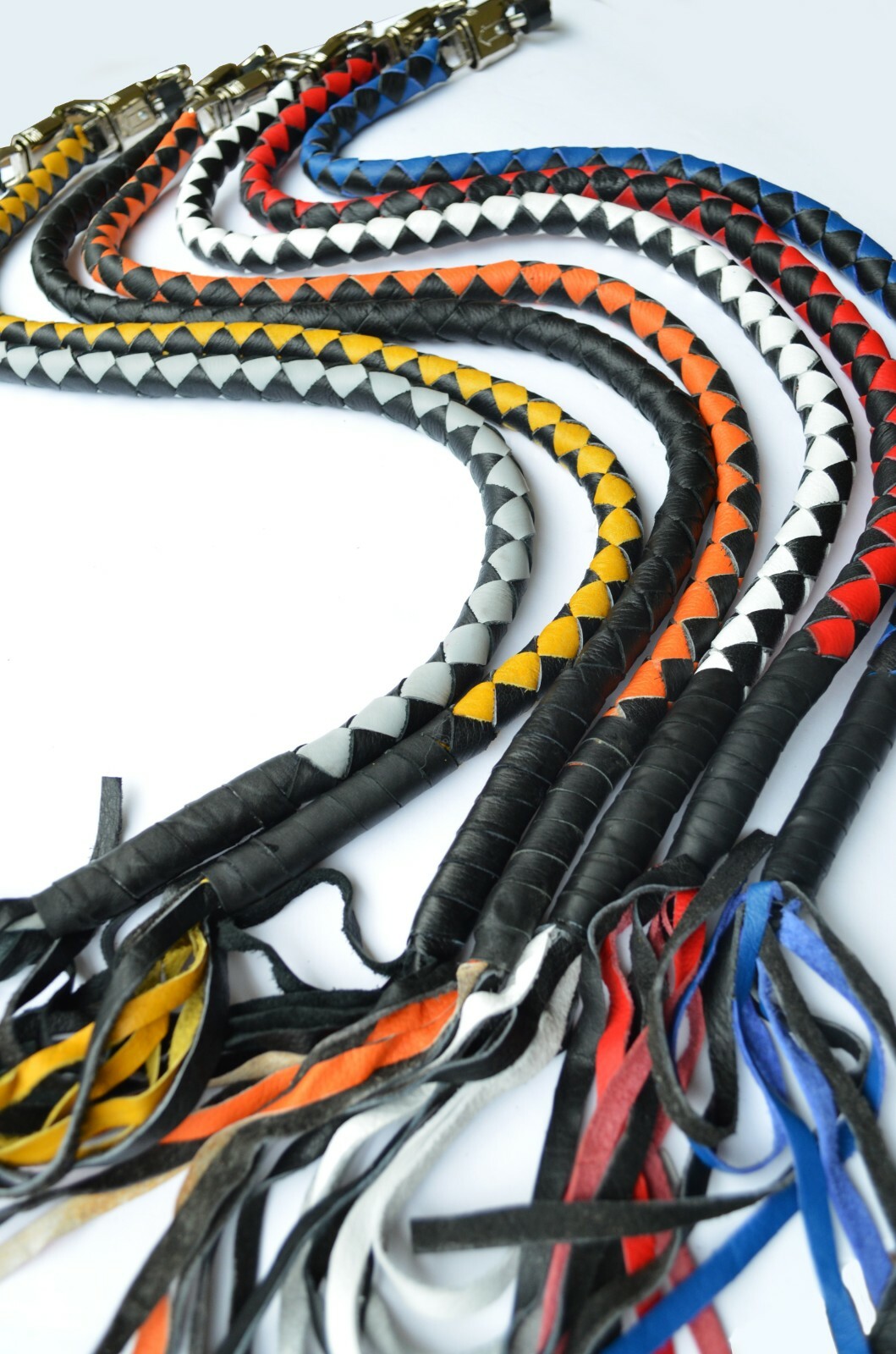 Motorcycle Get Back Whip GENUINE leather with tassels Getback