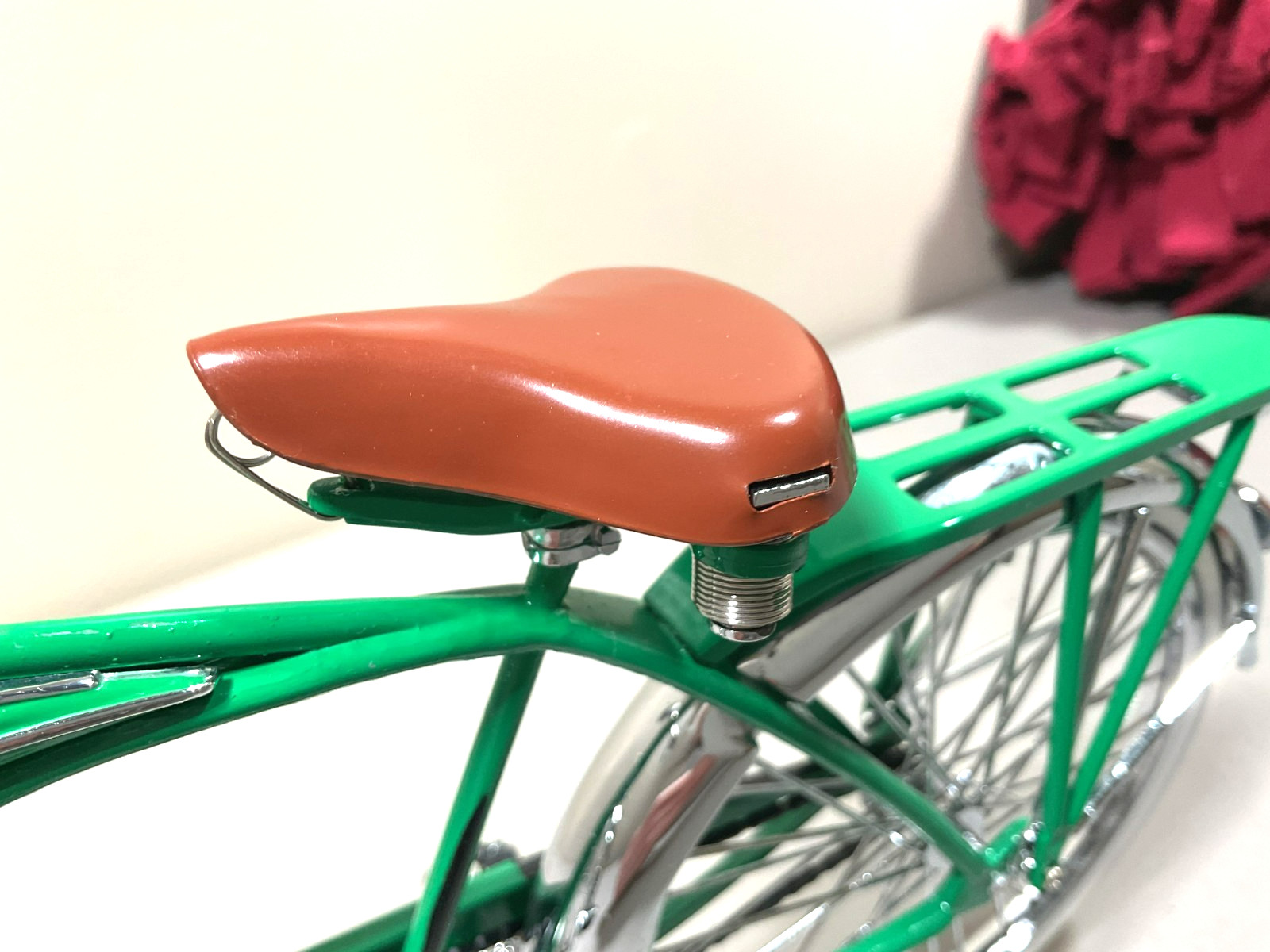 Schwinn Phantom bicycle, Die-cast Metal, 1:6 Scale, Green Enamel Finish, Nice!