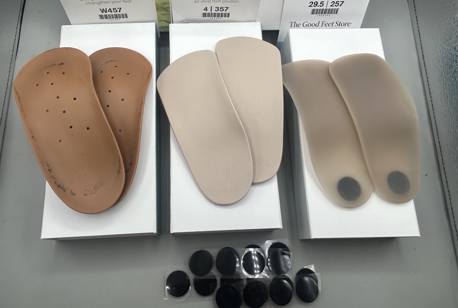 The Good Feet Store 3-Step Strengthen W457, Maintain 4|357, Relaxer 29.5|257