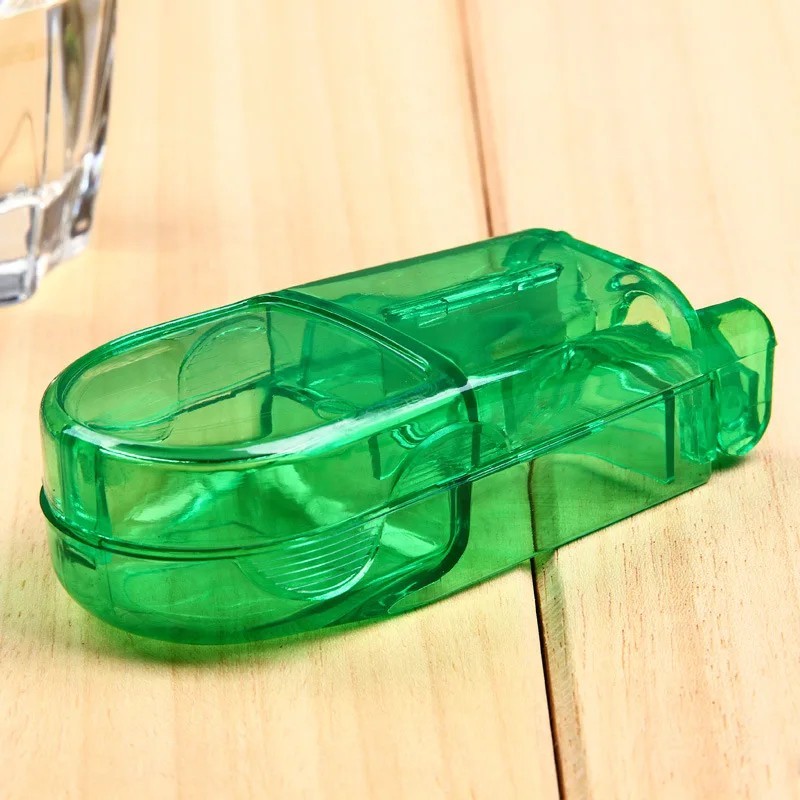 New PILL CUTTER Splitter Half Storage Compartment Box Medicine Tablet Holder.