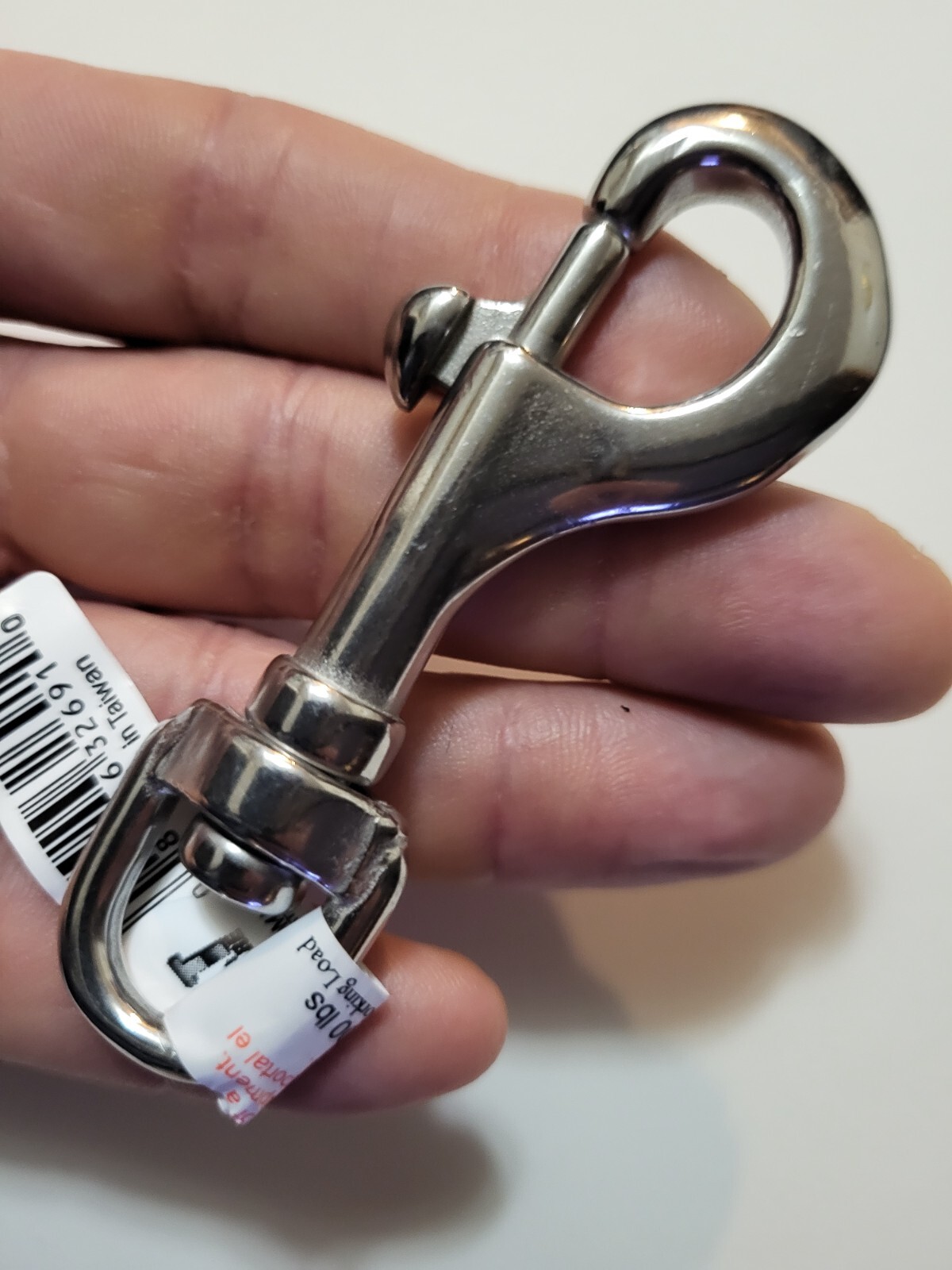 3 3/8" Stainless-steel snap hook with 1/2" Eye. reins, strap repair, lunge line