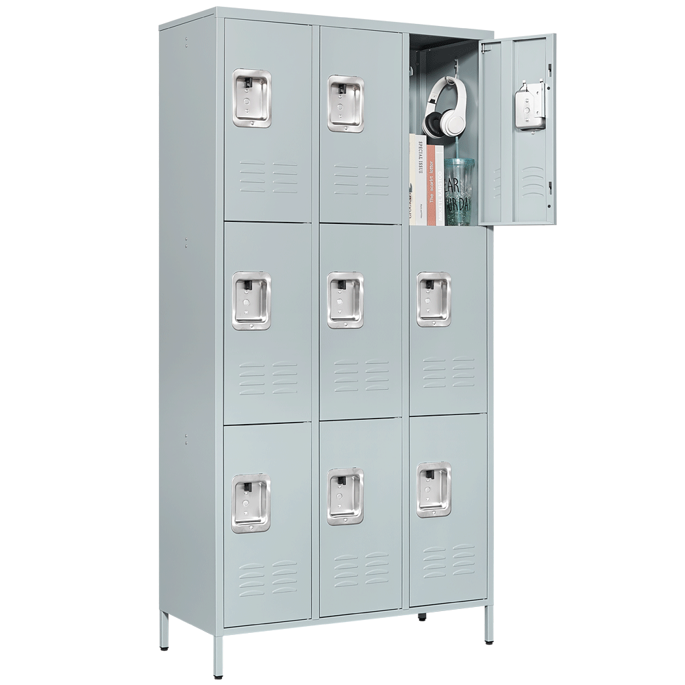 Metal Lockers Storage Cabinet Steel Locker 3/6/9 Doors