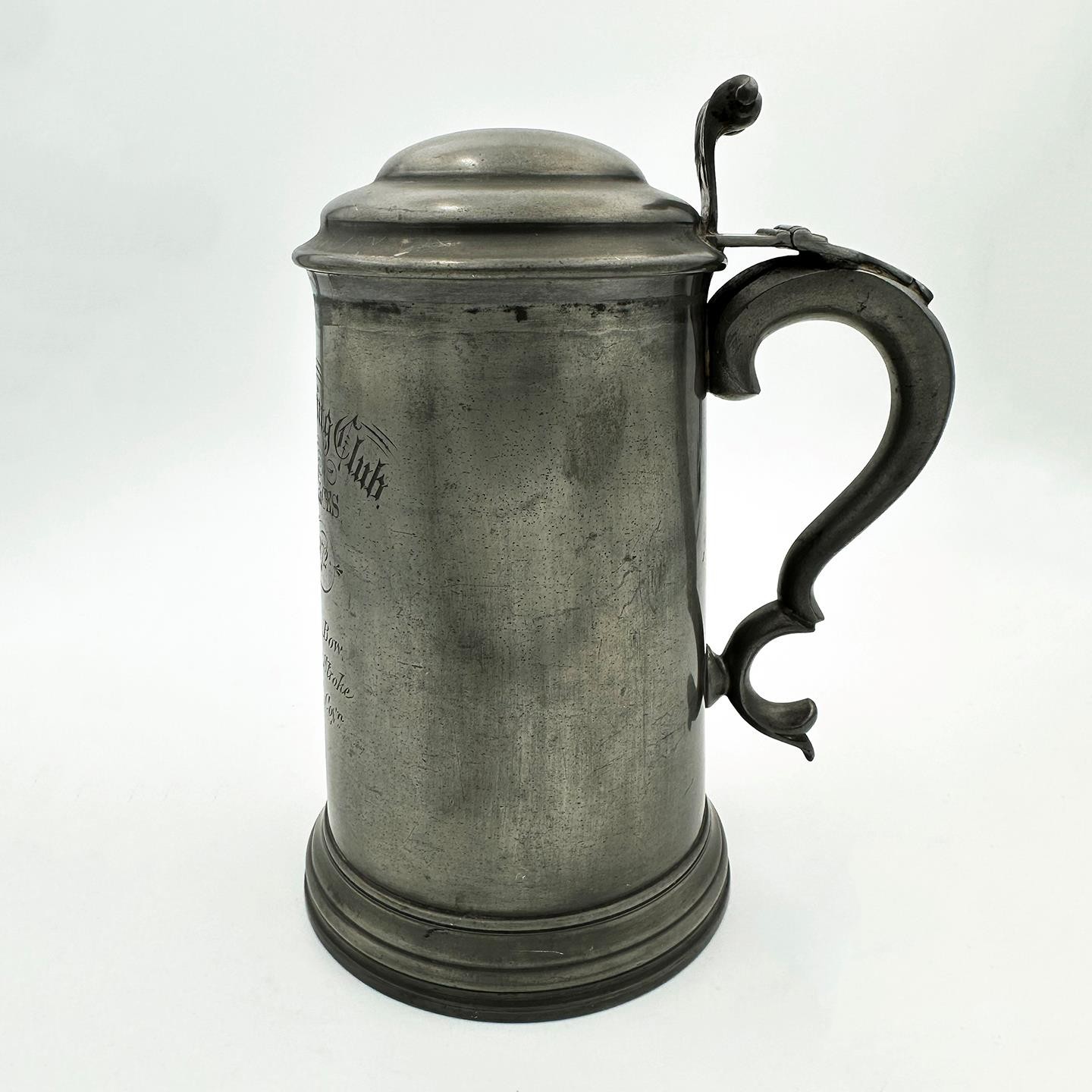 VICTORIAN SOUTHPORT ROWING CLUB ROWING PEWTER TROPHY CUP 1872 J DIXON & SONS