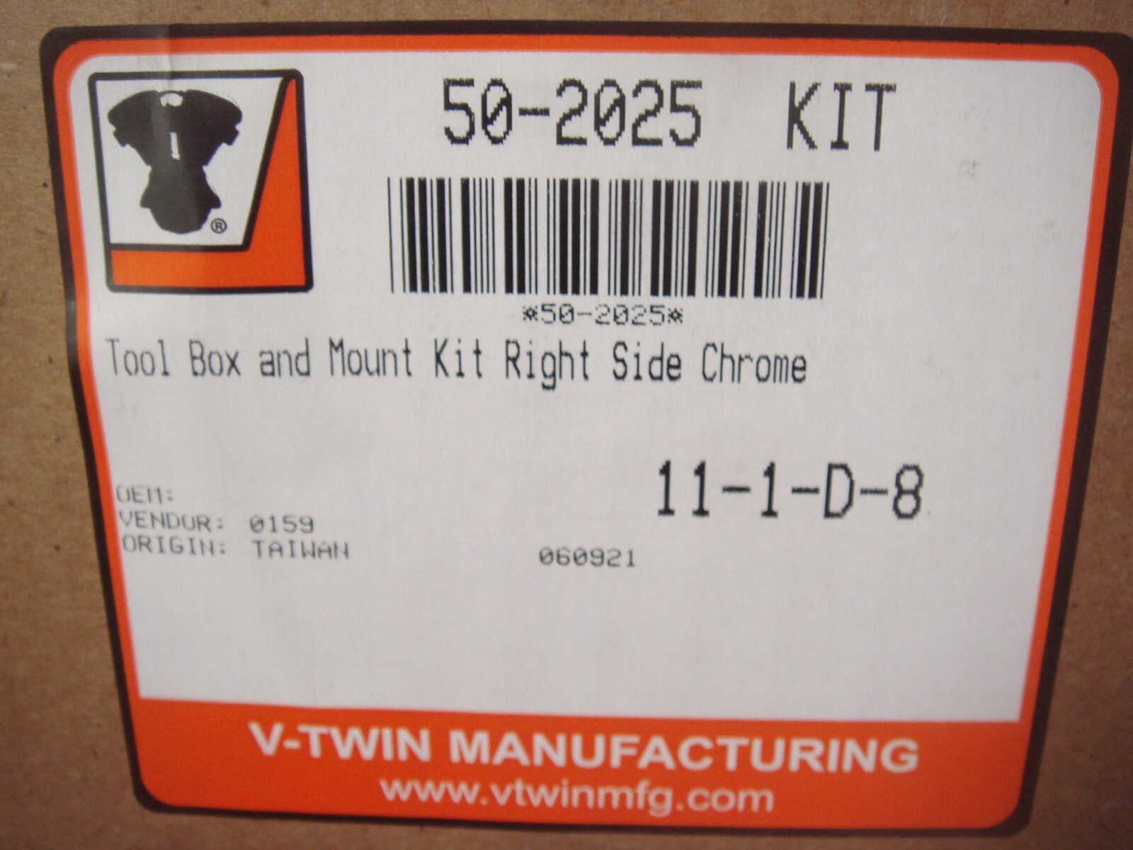 Harley Tool Box FXDWG W/ Mount Kit FXD Right RH Chrome 2006-17 V-Twin 50-2025 X5