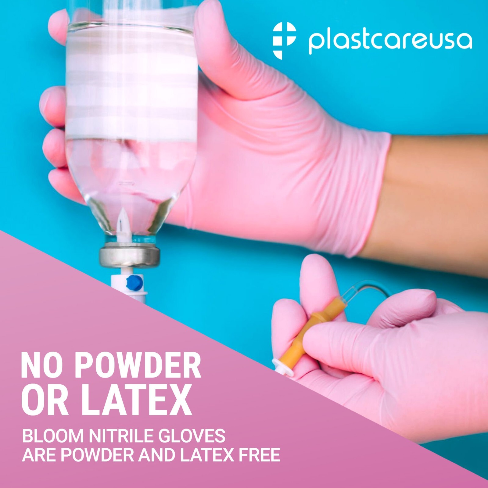 Pink Nitrile Exam Gloves - Various Sizes - Powder & Latex Free (Medical Grade)