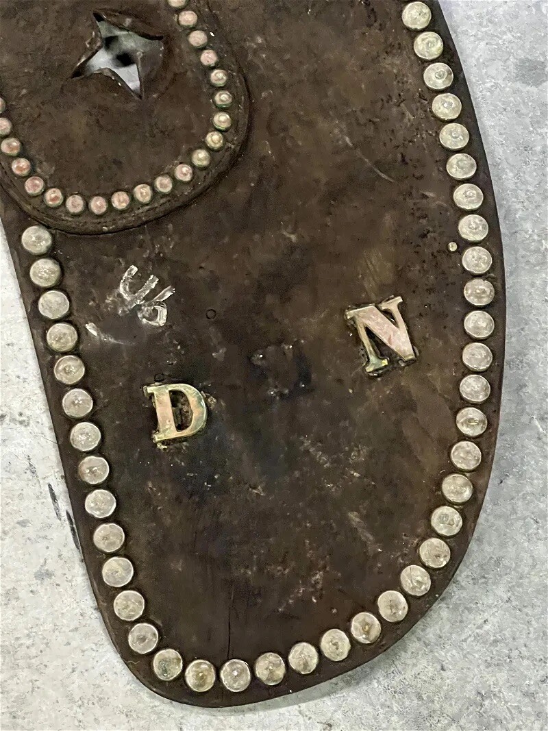 RARE ID'D CIVIL WAR OFFICER HORSE LEATHER SADDLE UNDERCARRIAGE