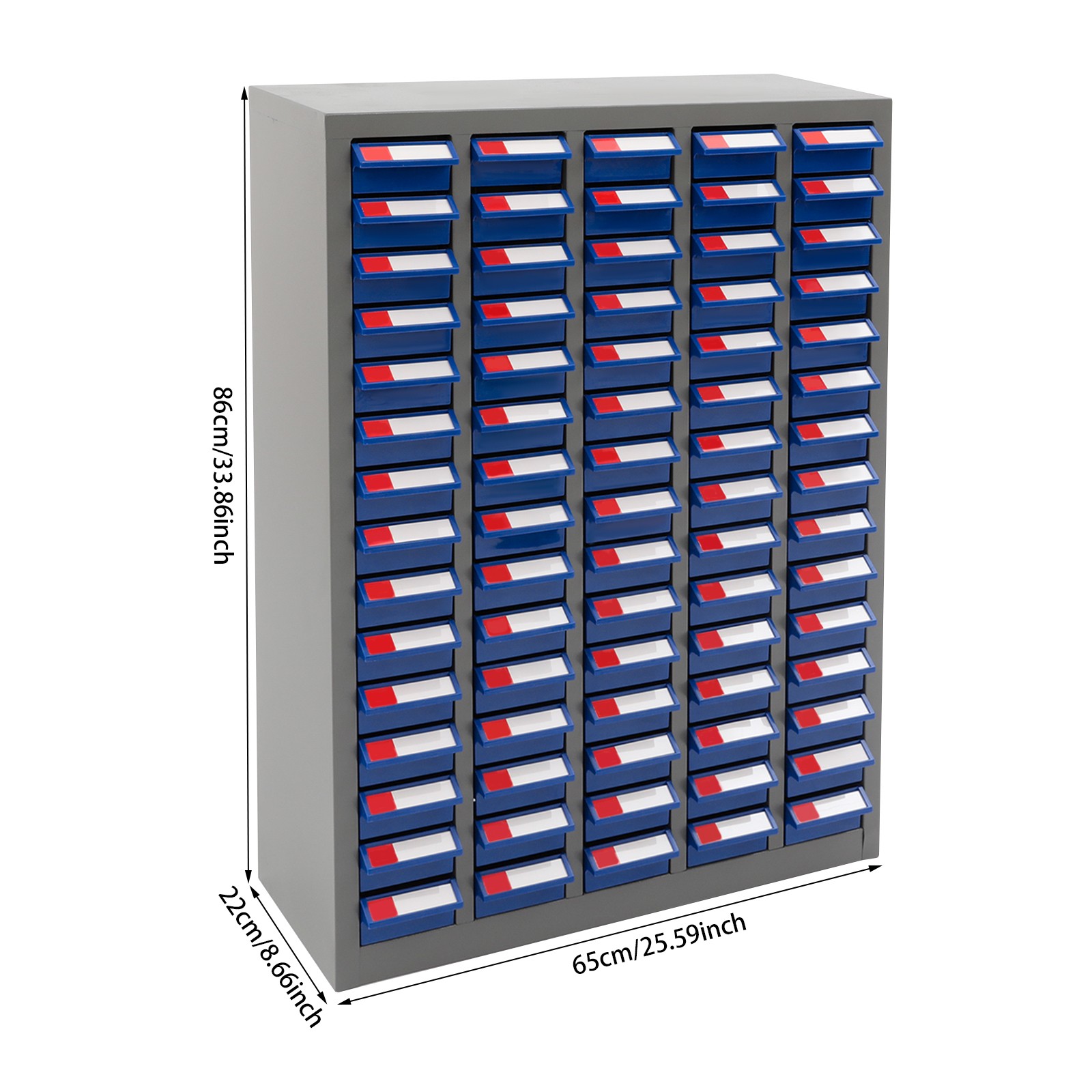 Grey, Clear/Grey, Blue 75-drawer Tool Cabinet Bolt And Nut Tool Storage Box